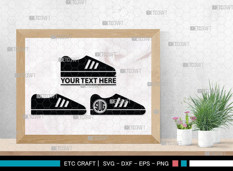 Man Shoes Monogram, Man Shoes Silhouette, Man Shoes SVG, Shoes Svg, Running Shoes Svg, Mens Footwear Svg, SB00202 SVG ETC Craft 