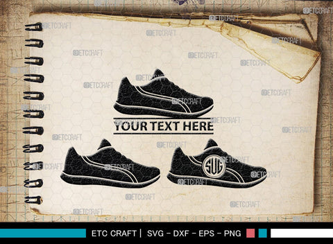 Man Shoes Monogram, Man Shoes Silhouette, Man Shoes SVG, Shoes Svg, Running Shoes Svg, Mens Footwear Svg, SB00202 SVG ETC Craft 