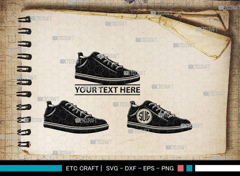 Man Shoes Monogram, Man Shoes Silhouette, Man Shoes SVG, Shoes Svg, Running Shoes Svg, Mens Footwear Svg, SB00202 SVG ETC Craft 