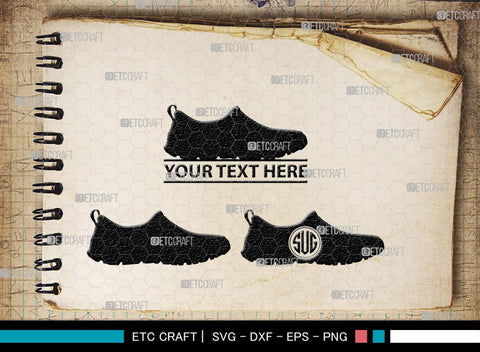 Man Shoes Monogram, Man Shoes Silhouette, Man Shoes SVG, Shoes Svg, Running Shoes Svg, Mens Footwear Svg, SB00202 SVG ETC Craft 