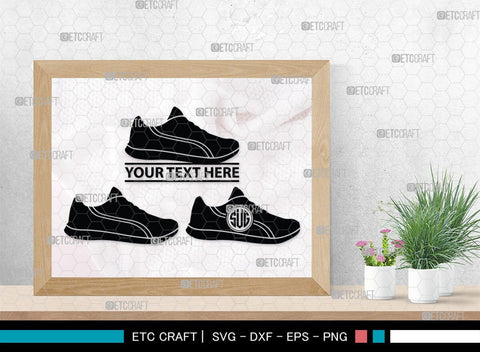 Man Shoes Monogram, Man Shoes Silhouette, Man Shoes SVG, Shoes Svg, Running Shoes Svg, Mens Footwear Svg, SB00202 SVG ETC Craft 