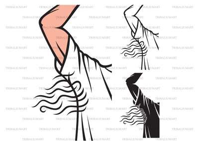 Man sweating under armpit (bad smell) SVG TribaliumArtSF 