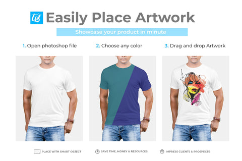 Man T-Shirt Mock-Up Bundle Mock Up Photo SH_Tee store 