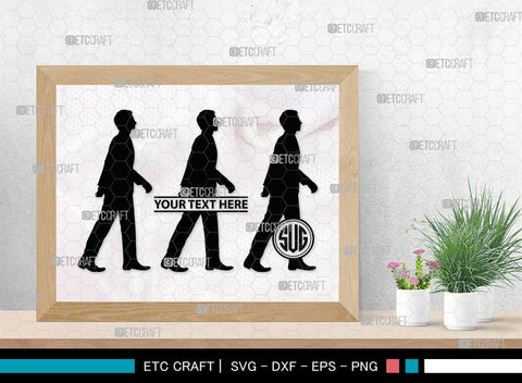 Man Walking Monogram, Man Walking Silhouette, Man Walking SVG, Man Svg, Walking Svg, People Walking Svg, SB00382 SVG ETC Craft 