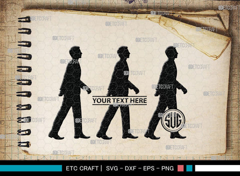 Man Walking Monogram, Man Walking Silhouette, Man Walking SVG, Man Svg, Walking Svg, People Walking Svg, SB00382 SVG ETC Craft 