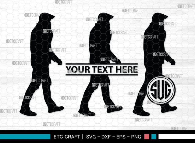 Man Walking Monogram, Man Walking Silhouette, Man Walking SVG, Man Svg, Walking Svg, People Walking Svg, SB00382 SVG ETC Craft 