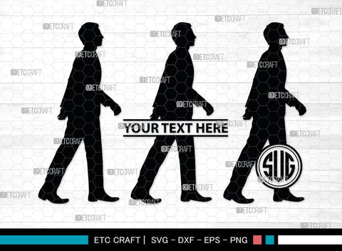 Man Walking Monogram, Man Walking Silhouette, Man Walking SVG, Man Svg, Walking Svg, People Walking Svg, SB00382 SVG ETC Craft 