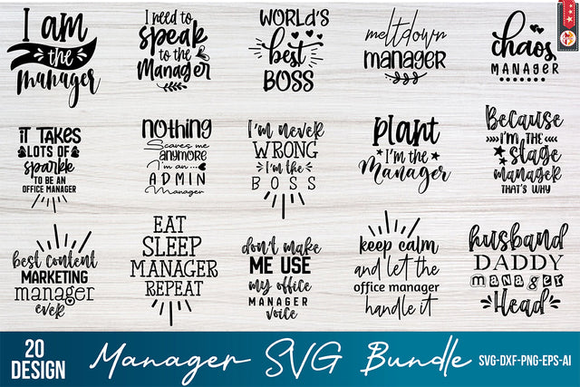 Manager SVG Bundle Designs SVG Nbd161 