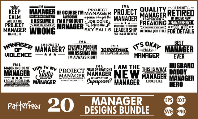 Manager SVG Designs Bundle SVG PatternFeed8 