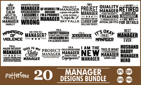 Manager SVG Designs Bundle SVG PatternFeed8 