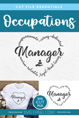 Manager svg for a store or retail shop manager SVG SVG Cut File 