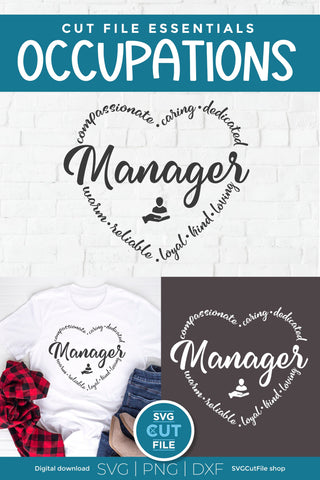 Manager svg for a store or retail shop manager SVG SVG Cut File 