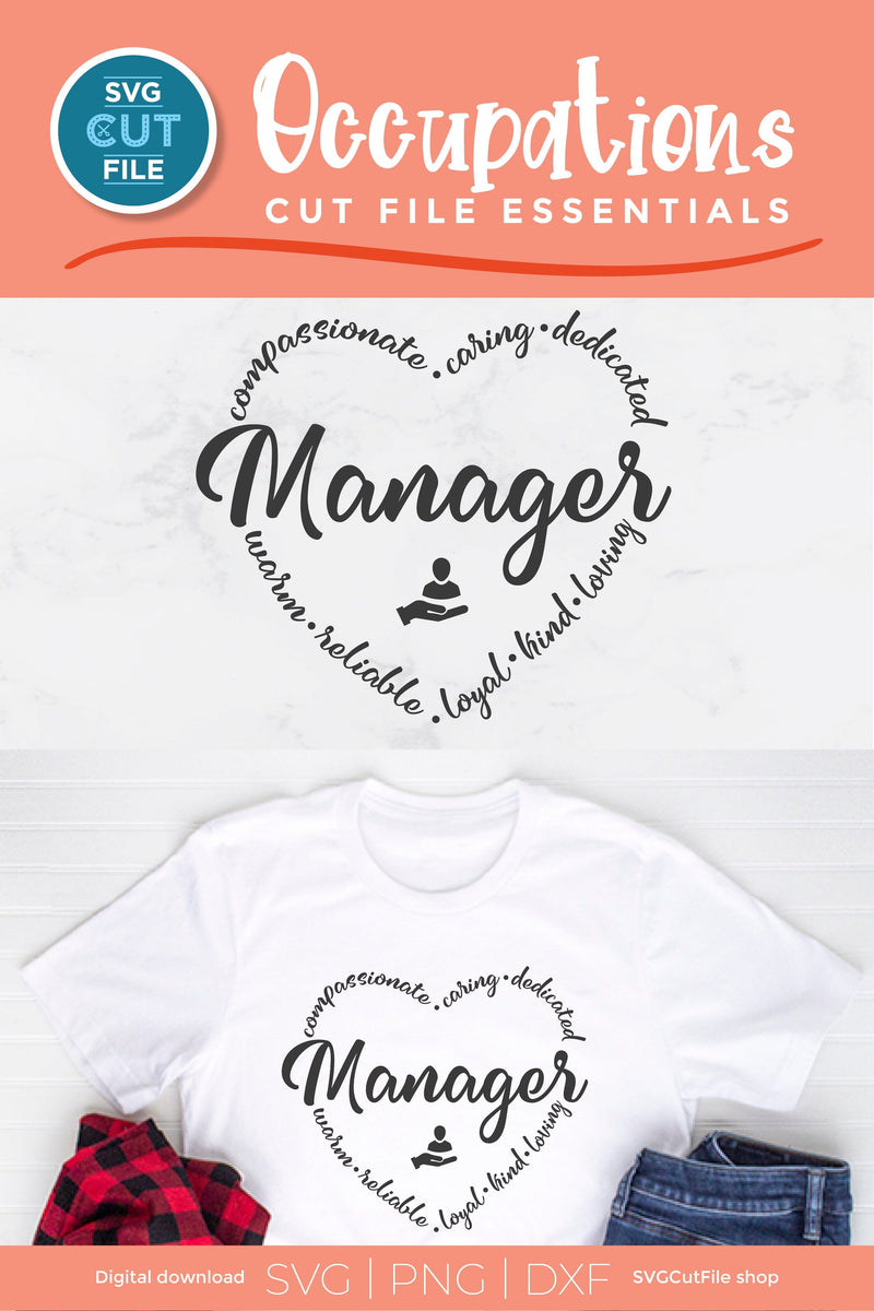 Manager svg for a store or retail shop manager SVG SVG Cut File 