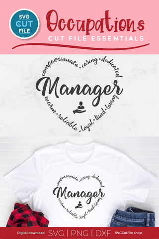 Manager svg for a store or retail shop manager SVG SVG Cut File 