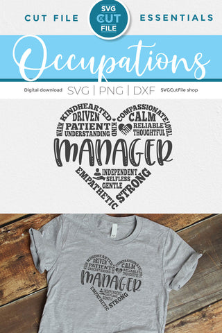 Manager svg for a store or retail shop manager SVG SVG Cut File 