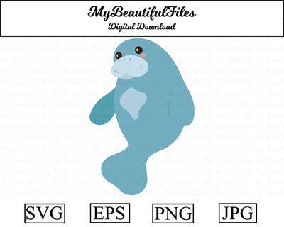 Manatee - Animal SVG MyBeautifulFiles 