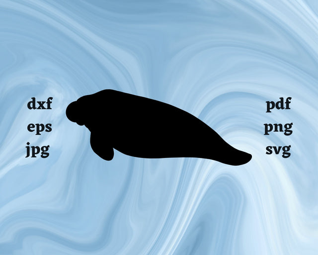 Manatee SVG Cut File SVG Northern Light SVG 