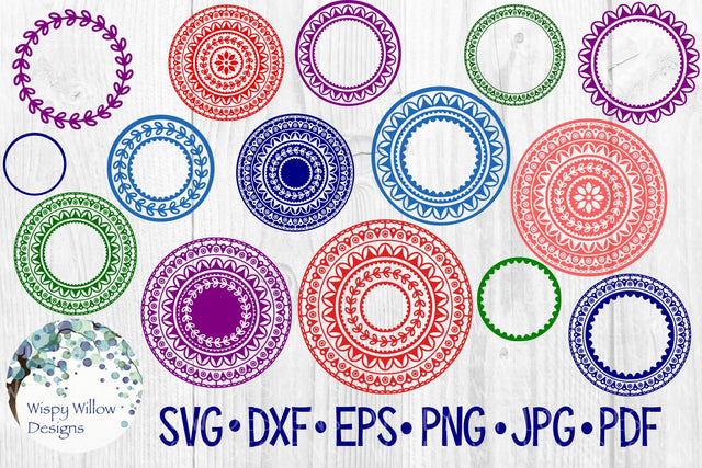 Mandala 15 Piece Set SVG Wispy Willow Designs 