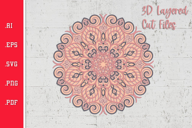 Mandala - 3D Layered SVG Cut Files SVG Slim Studio 