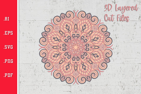 Mandala - 3D Layered SVG Cut Files SVG Slim Studio 