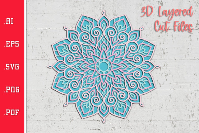 Mandala - 3D Layered SVG Cut Files SVG Slim Studio 