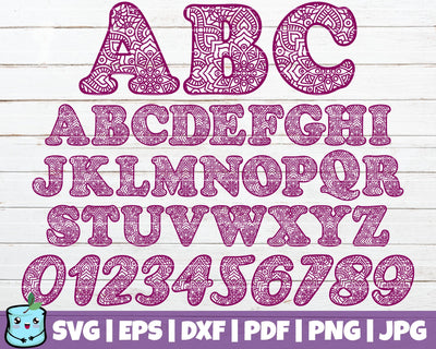 Mandala Alphabet And Numbers SVG MintyMarshmallows 