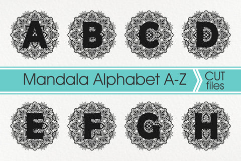 Mandala Alphabet Svg, Mandala Letter Svg, Zentangle Alphabet Svg, Mandala Svg SVG Pinoyart Kreatib 