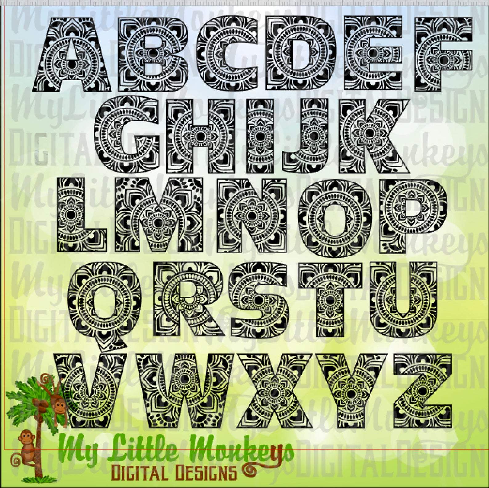 Alphabet Color Mandala E Letter PNG & SVG Design For T-Shirts