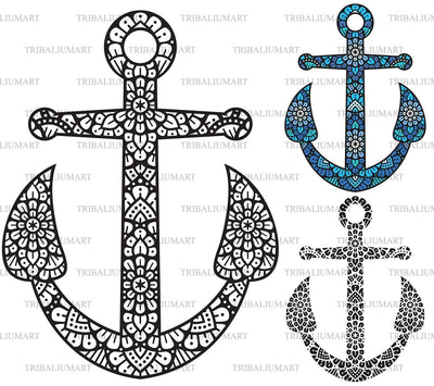 Mandala anchor (Boho design) SVG TribaliumArtSF 
