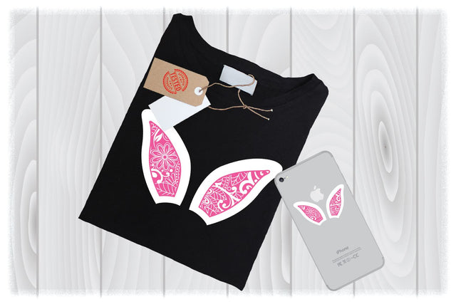 Mandala Bunny Ears SVG Files for Cricut Designs | Easter SVG Files | Zentangle SVG Files SVG My Sew Cute Boutique 