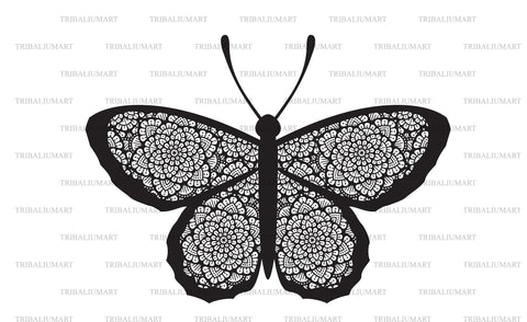 Mandala butterfly SVG TribaliumArtSF 