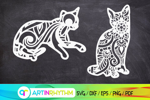 mandala cat svg bundle SVG Artinrhythm shop 