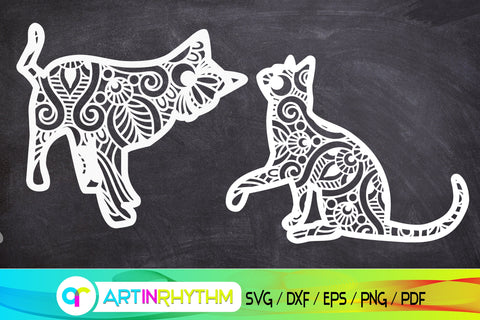 mandala cat svg bundle SVG Artinrhythm shop 