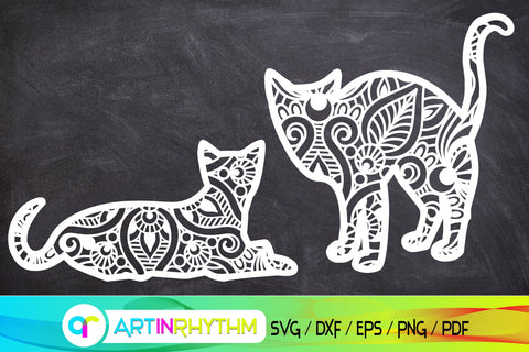 mandala cat svg bundle SVG Artinrhythm shop 