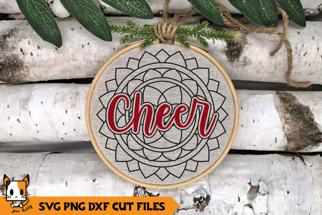 Mandala Christmas Ornament SVG | Cheer SVG Zen Kitty 