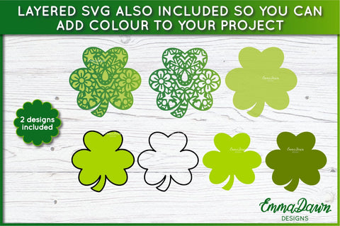 Mandala Clover SVG SVG Emma Dawn Designs 