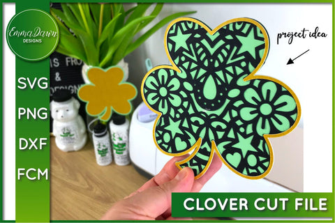 Mandala Clover SVG SVG Emma Dawn Designs 