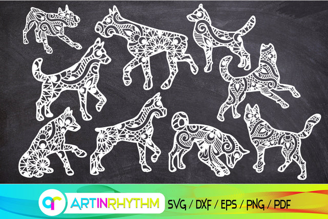 mandala dog svg bundle SVG Artinrhythm shop 