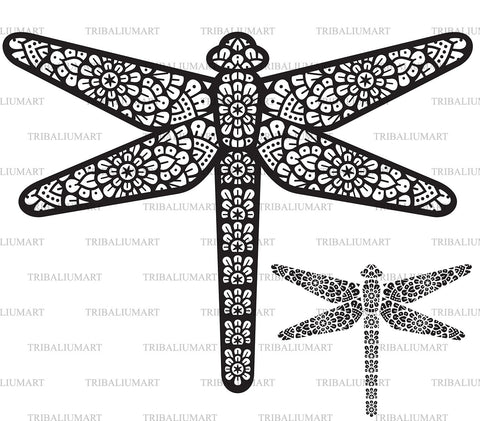 Mandala Dragonfly SVG TribaliumArtSF 
