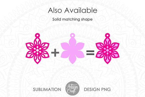 Mandala Earring SVG files for laser cutting SVG Artisan Craft SVG 