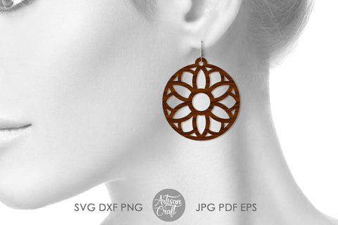 Mandala earrings, SVG cut files SVG Artisan Craft SVG 