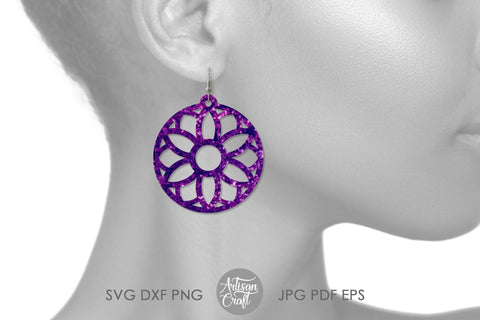 Mandala earrings, SVG cut files SVG Artisan Craft SVG 