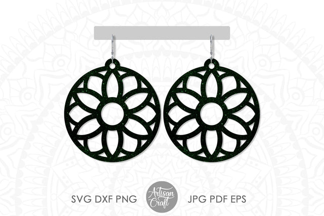 Mandala earrings, SVG cut files SVG Artisan Craft SVG 