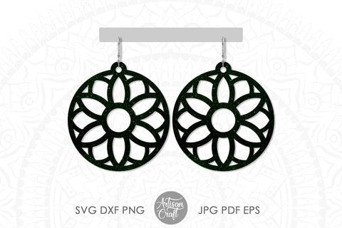 Mandala earrings, SVG cut files SVG Artisan Craft SVG 