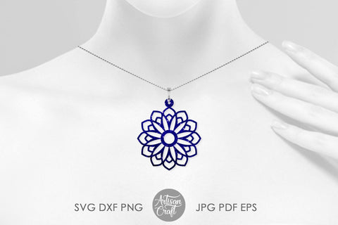 Mandala Earrings SVG ,Laser cut earring template SVG Artisan Craft SVG 