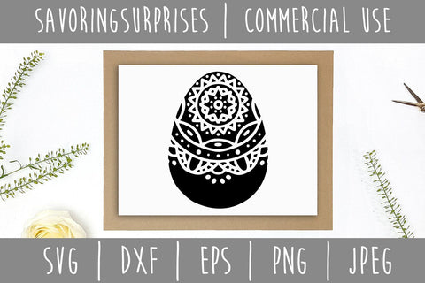 Mandala Easter Egg SVG SavoringSurprises 