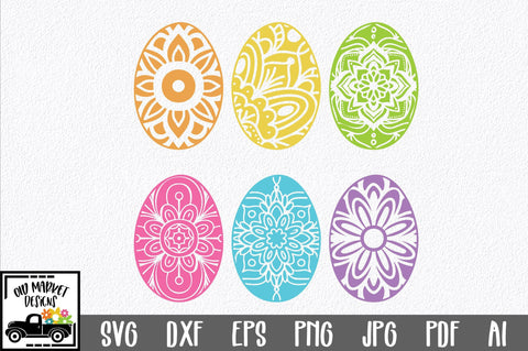 Mandala Easter Eggs SVG Cut File SVG Old Market 