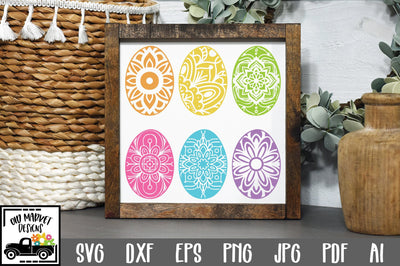Mandala Easter Eggs SVG Cut File SVG Old Market 