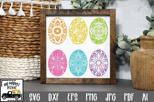 Mandala Easter Eggs SVG Cut File SVG Old Market 