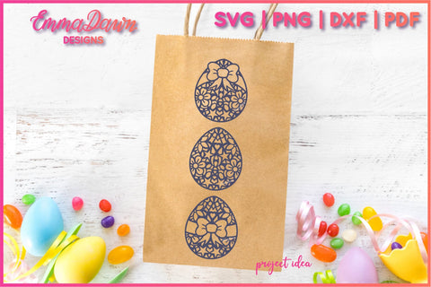 Mandala Easter Eggs SVG, Zentangle Egg SVG Cut file SVG Emma Dawn Designs 